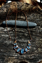 Rose-Cut Kyanite Electroformed Copper Necklace