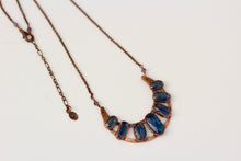 Rose-Cut Kyanite Electroformed Copper Necklace